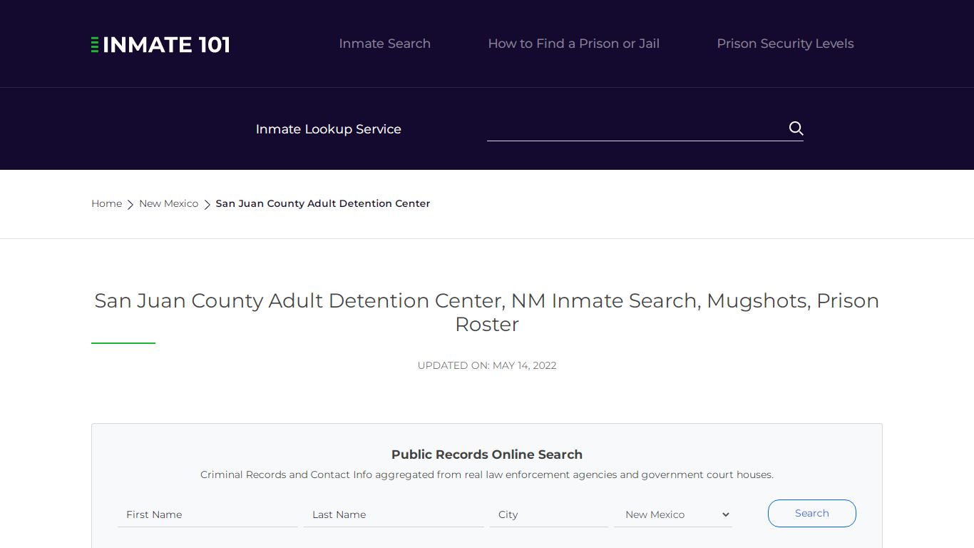 San Juan County Adult Detention Center, NM Inmate Search ...